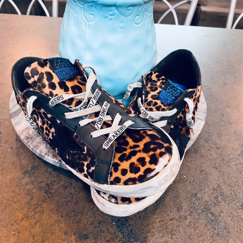 Golden Goose Leopard Superstars Size 41